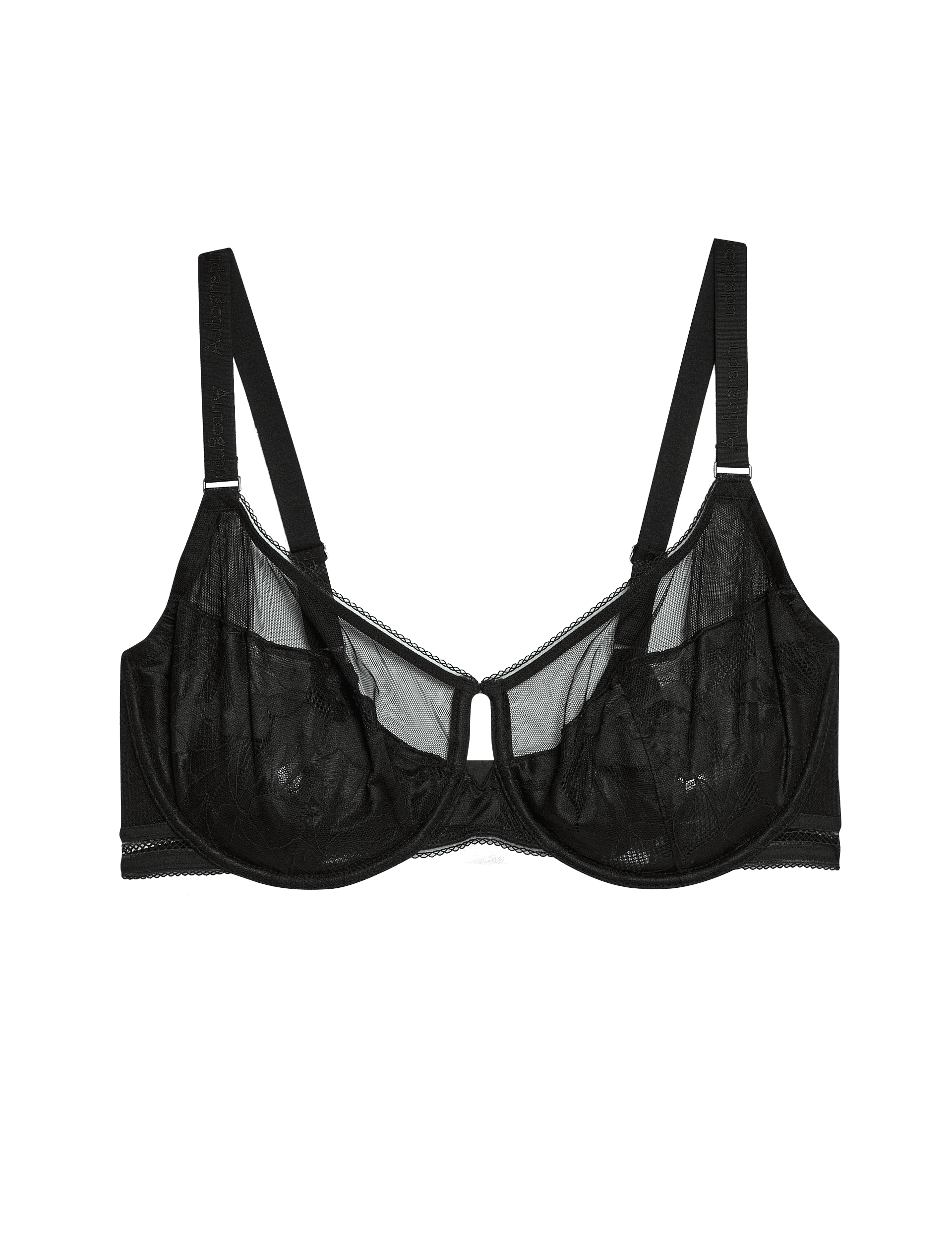 Autograph Women's Valencia Lace Wired Full Cup Bra (F-H) - 36F - Black, Black